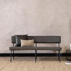40% Korting: Industriële eetkamerbank Espen antraciet, Huis en Inrichting, Stoelen, Ophalen, Zo goed als nieuw, Grijs, Industrieel, Modern