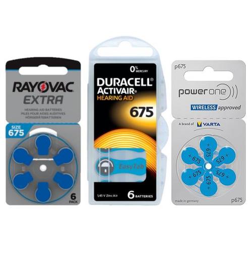 Proefpakket: 3 pakjes met 6 batterijen No. 675 blauw, Diversen, Verpleegmiddelen, Nieuw, Ophalen of Verzenden