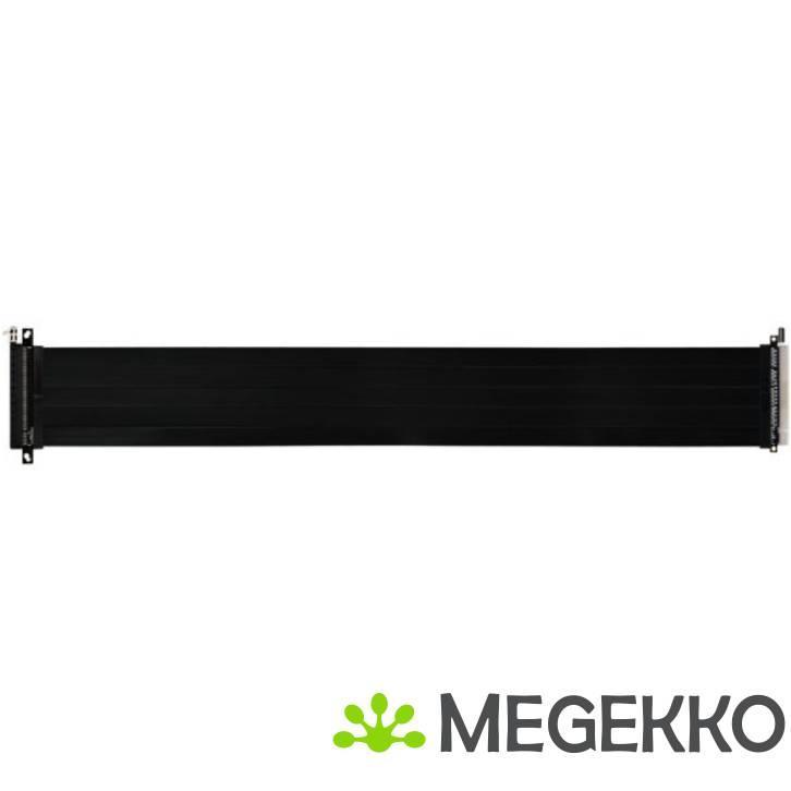 Lian Li PW-PCI-4-60W Riser Cable, PCIe 4.0, Black - 60 cm, Computers en Software, Pc- en Netwerkkabels, Nieuw, Verzenden