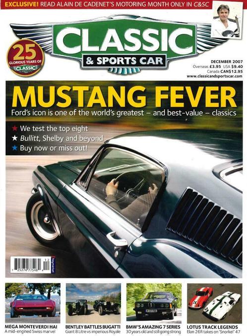 CLASSIC ANSD SPORTSCAR MUSTANG FEVER BUGATTI 8 LITRE/ROYALE, Boeken, Auto's | Folders en Tijdschriften, Gelezen, Algemeen, Verzenden