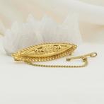 Gouden broche met Zeeuwse knopen (Zeeuwse knoop), Sieraden, Tassen en Uiterlijk, Ophalen of Verzenden, Gebruikt, Overige kleuren