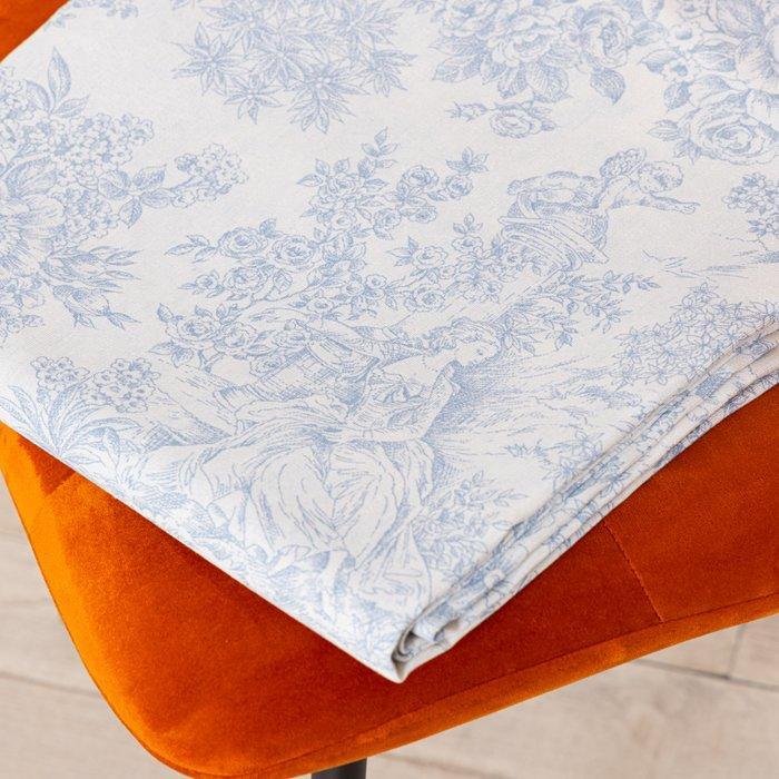 Toile de Jouy Azur – 2,8 x 2,5 m - Meubelstof - 2.5 m - 2.8, Antiek en Kunst, Antiek | Kleden en Textiel