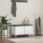 vidaXL Halbank Wit 80 x 38 x 46 cm Geïndustrialiseerd hout, Verzenden, Nieuw