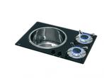 Can  Kookplaat+Spoelbak PV1360 Crystal 2 br. Piezo, Nieuw