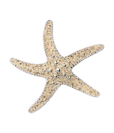 Zilveren Zeester groot met strandzand kettinghanger, Sieraden, Tassen en Uiterlijk, Kettinghangers, Verzenden