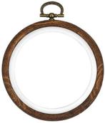 Brocante houten borduurring rond met stelschroef 7,5 cm per, Hobby en Vrije tijd, Knutselen, Ophalen of Verzenden, Nieuw