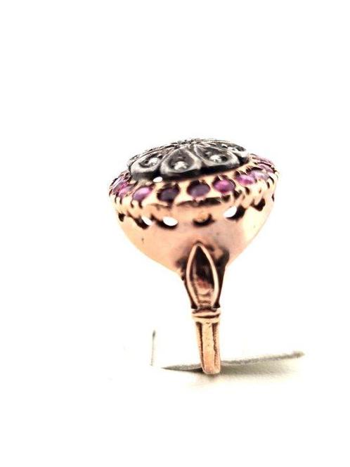 Ring - 14 karaat Geel goud - 0.70ct. tw. Diamant, Sieraden, Tassen en Uiterlijk, Ringen