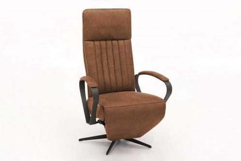 Relaxfauteuil Heukelum - relaxfauteuils - Cognac, Huis en Inrichting, Stoelen, Bruin, Nieuw, Stof