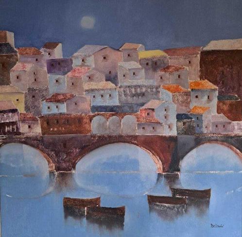 Lido Bettarini (1927-2019) - Pontevecchio, Antiek en Kunst, Kunst | Schilderijen | Modern