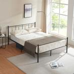 Metalen bedframe Hercules incl. bedbodem 140x200 cm zwart, Huis en Inrichting, Verzenden, Nieuw