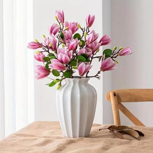 Magnolia tak - 65 cm purple kunstbloesemtak mooie kunst, Huis en Inrichting, Woonaccessoires | Kunstplanten en Kunstbloemen, Nieuw