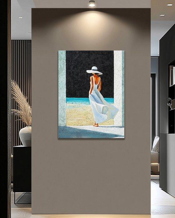 Pippo - Wind at the Threshold, Antiek en Kunst, Kunst | Schilderijen | Modern