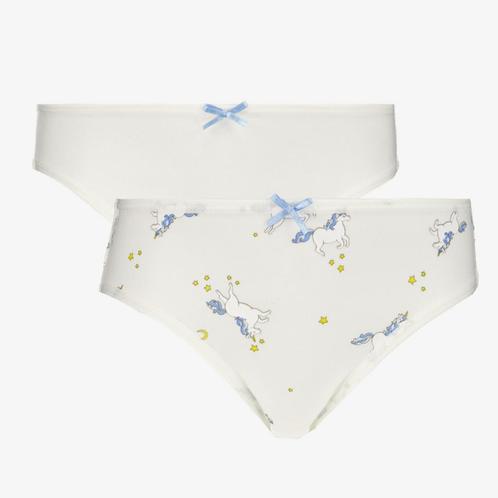 TwoDay 2-pack meisjes hipsters unicorn blauw maat 98/104, Kleding | Dames, Ondergoed en Lingerie, Verzenden