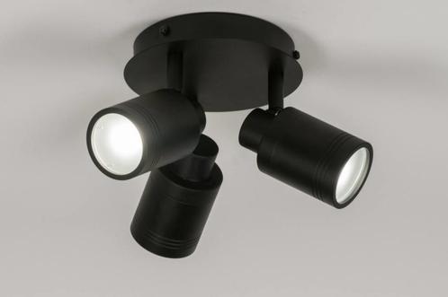 Rietveld Spots - Zwart - Metaal, Aluminium, Huis en Inrichting, Lampen | Hanglampen, Verzenden