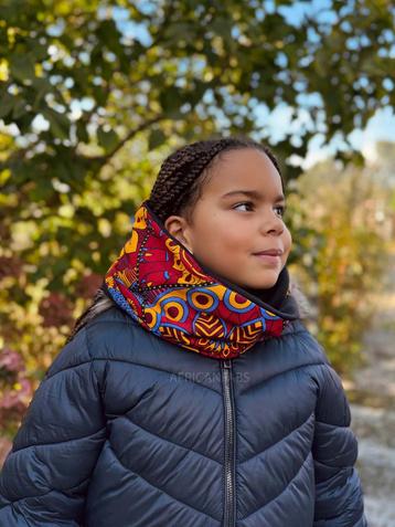 Warme Winter Colsjaal voor Kinderen met Afrikaanse print Uni beschikbaar voor biedingen
