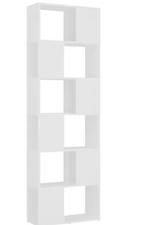 Witte Boekenkast Kamerverdeler – Open Opbergrek 6 Compartime, Huis en Inrichting, Kasten | Boekenkasten, Verzenden, Nieuw