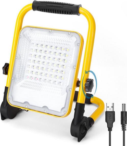 Aigostar LED Bouwlamp - 30W - 1000 Lumen - Acculamp - Verste, Huis en Inrichting, Lampen | Overige, Nieuw, Verzenden