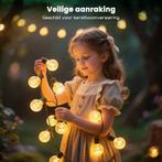 Lichtsnoer Buiten - Lichtslinger - Led - 5 m - Zwart - Aigos, Verzenden, Zo goed als nieuw