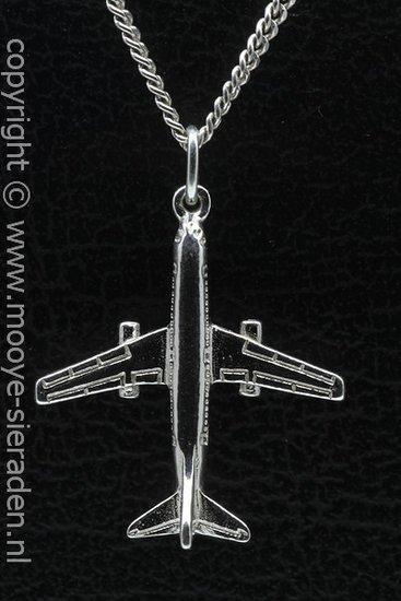 Zilveren Boeing 737 middel ketting hanger, Sieraden, Tassen en Uiterlijk, Kettinghangers, Verzenden