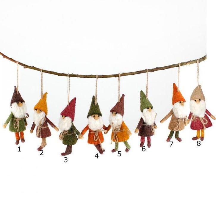 Vilten hanger kabouter aardetinten - 14cm - NR 6 NIEUW, Kinderen en Baby's, Kinderkamer | Inrichting en Decoratie, Nieuw, Ophalen of Verzenden