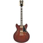 (B-Stock) D'Angelico Deluxe DC Stopbar Satin Brown Burst sem, Verzenden, Nieuw