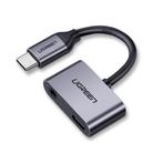 UGREEN USB-C naar 3.5mm jack hoofdtelefoonadapter + USB-C..., Nieuw, Verzenden