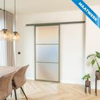 Stalen Schuifdeur met koofsysteem 3 Vlaks Olijfgroen Maatwer, Doe-het-zelf en Verbouw, Kozijnen en Schuifpuien, Nieuw, Metaal