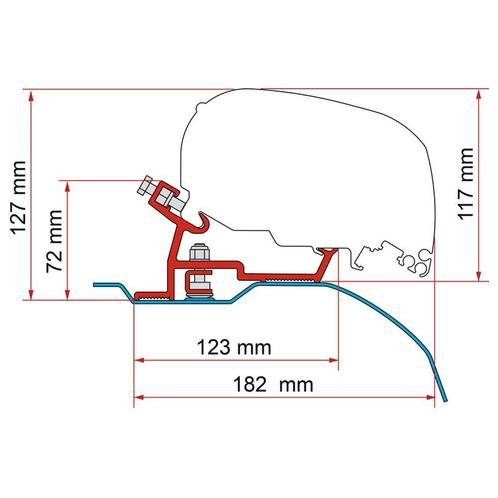 Fiamma Ducato/Jumper/Boxer Kit H2-L2/L3 >2006 F65S/F80S, Caravans en Kamperen, Tenten, Nieuw