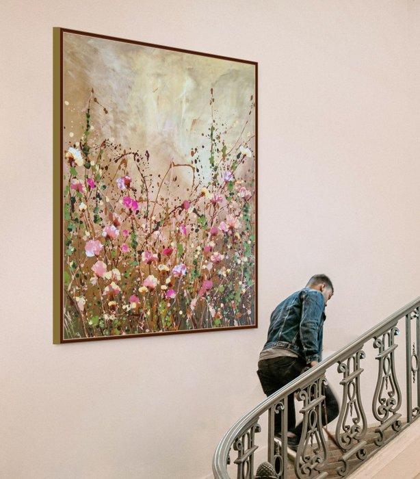 Irina Morisch - Tenderness- large floral artwork XXL-, Antiek en Kunst, Kunst | Schilderijen | Modern