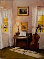 A. Della Valle (XX), da Carl Vilhelm - Interno elegante, Antiek en Kunst, Kunst | Schilderijen | Klassiek