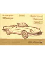 1987 ALFA ROMEO SPIDER INSTRUCTIEBOEKJE ENGELS (USA), Auto diversen, Handleidingen en Instructieboekjes