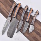 Keukenmes - Chefs knife - zeldzaam hout en gevouwen staal -