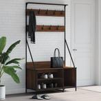 vidaXL Kledingrek met schoenenrek 100x41x184 cm bruin, Kleding | Dames, Kledingrekken, Verzenden, Nieuw