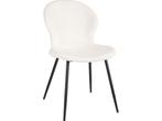 Mica Decorations Max Eetkamerstoel - Velvet - Off White, Verzenden, Nieuw