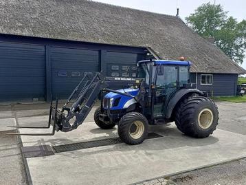 Tractor, New Holland, TN60D met voorlader 520TL en vork, beschikbaar voor biedingen