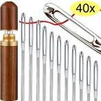 Fako Bijoux - 40 Naalden Met Oog In een Houten Kokertje -, Hobby en Vrije tijd, Kralen en Sieraden maken, Verzenden, Nieuw