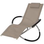 vidaXL Tuinligbed geometrisch staal taupe, Tuin en Terras, Ligbedden, Verzenden, Nieuw