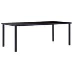 vidaXL Eettafel 200x100x75 cm gehard glas zwart, Verzenden, Nieuw