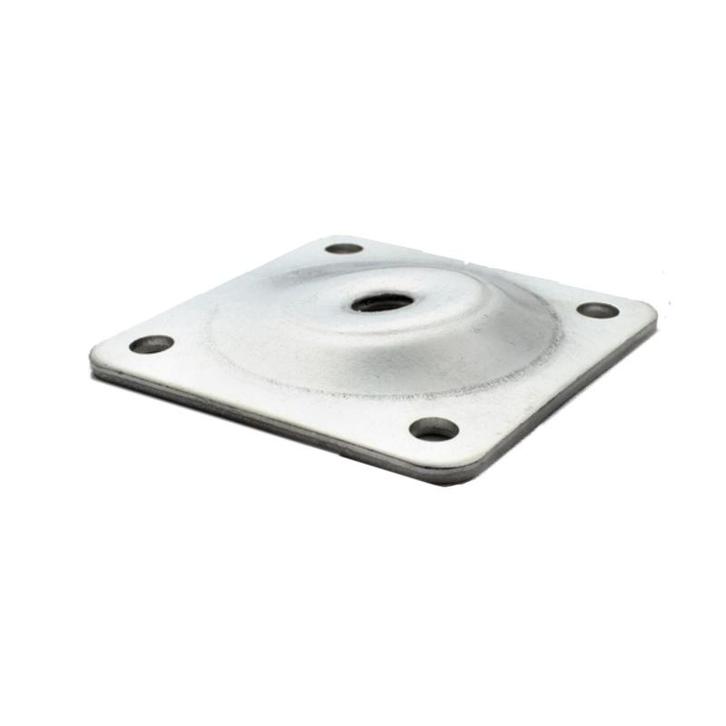 Bevestigingsplaat schuin retro kegel tapse poot 47x47mm met, Huis en Inrichting, Tafelonderdelen, Nieuw, Metaal, Ophalen of Verzenden