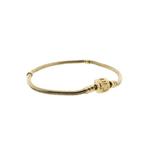 Gouden Pandora armband; Snake Chain | 19 cm (dames sieraad), Sieraden, Tassen en Uiterlijk, Armbanden, Ophalen of Verzenden, Gebruikt