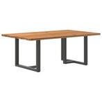 vidaXL Eettafel rechthoekig 200x120x74 cm massief eikenhout, Huis en Inrichting, Tafels | Eettafels, Verzenden, Nieuw
