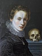 Gianrico Gualtieri - Portrait de Dame avec Memento Mori