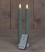 Ledkaarsen rustiek jade green groen annas collection led, Ophalen of Verzenden, Nieuw