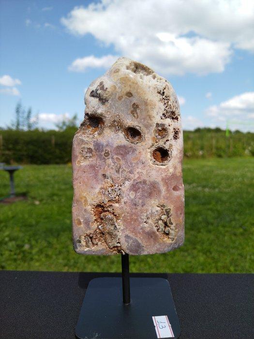 Roze en rode amethistgeode met roze amethist suikergroeve, Verzamelen, Mineralen en Fossielen