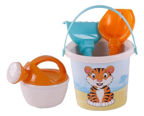 Cavallino Safari Oranje 4-delige Strand Emmerset 9207SF01, Kinderen en Baby's, Speelgoed | Buiten | Zandbakken, Nieuw, Verzenden