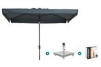 Madison Delos Luxe stokparasol 200x300 cm. - Grey met, Verzenden, Nieuw, Parasolvoet, Kantelbaar