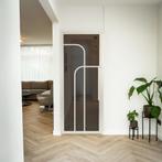 Stalen Binnendeur - Wit - 4 Vlaks rond - Rook glas, Doe-het-zelf en Verbouw, Deuren en Horren, Minder dan 80 cm, Binnendeur, Nieuw
