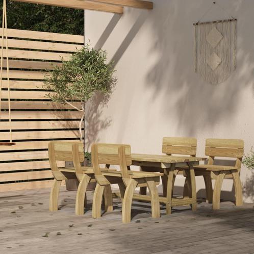 vidaXL 5-delige Tuinset geïmpregneerd grenenhout, Tuin en Terras, Tuinsets en Loungesets, Tuinset, Nieuw, 4 zitplaatsen, Verzenden