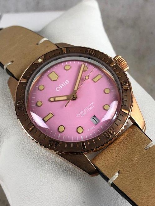 Oris - Divers Sixty-Five Cotton Candy Bronze Automatic - 01, Sieraden, Tassen en Uiterlijk, Horloges | Heren