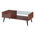 [en.casa] Salontafel Markaryd 110x50x40 cm walnootkleurig, Huis en Inrichting, Verzenden, Nieuw